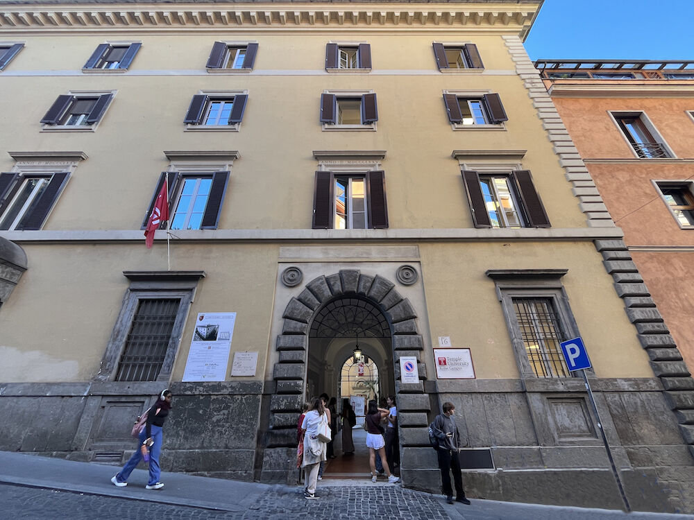 Entrance to Temple Rome's campus