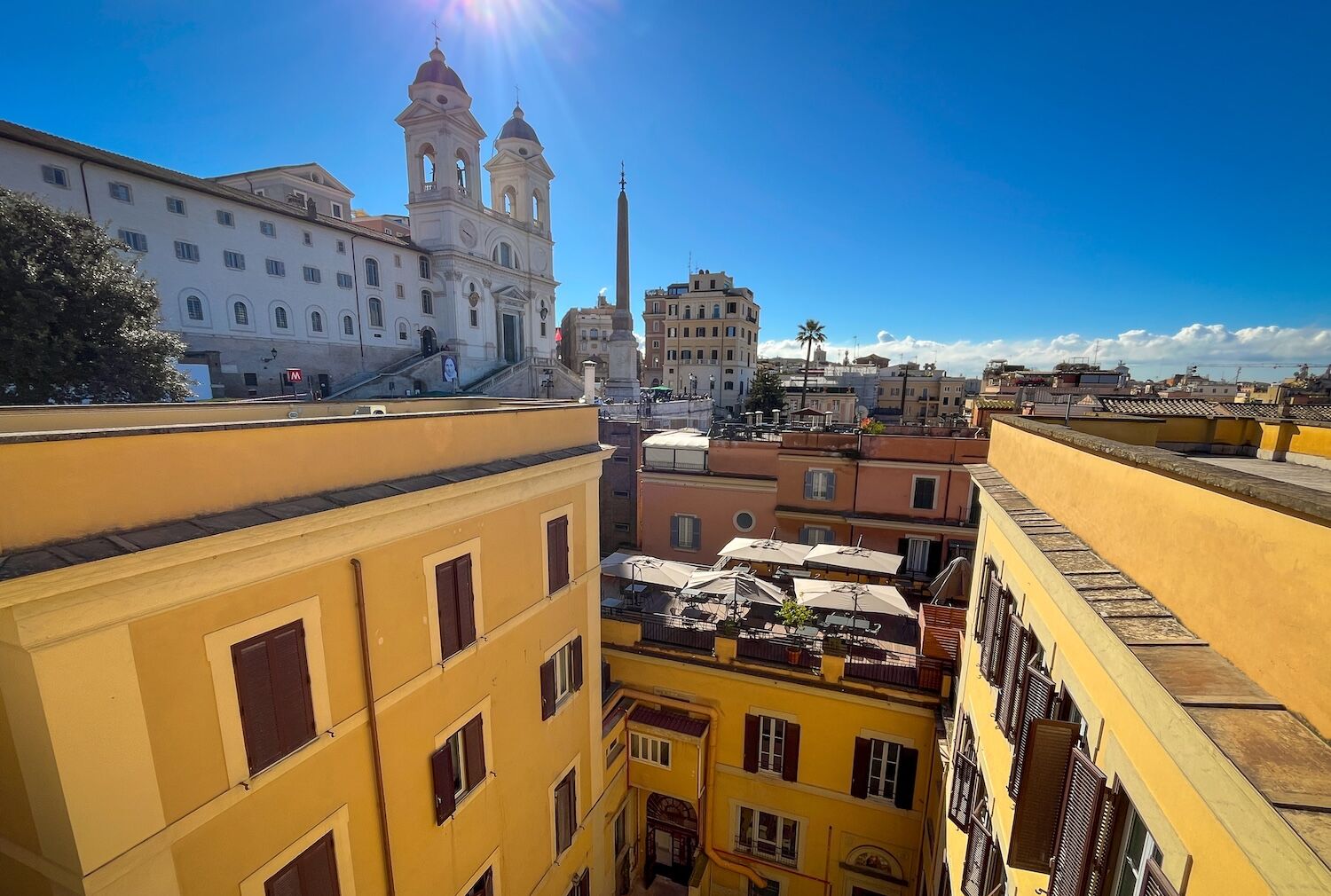 View of Piazza Trinità dei Monti from Temple Rome's campus.