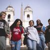 Temple students walking down the Spanish Steps