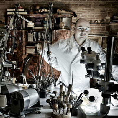 Giovanni Corvaja in his studio